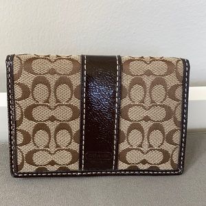 Coach wallet, tan and brown